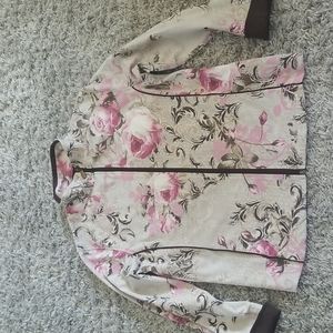 (SP) Alia Rose and Bling Light Jacket Blazer Rolled Cuffs Coastal Grandma Comfy